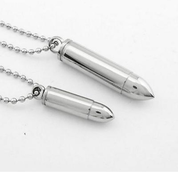Stainless Steel Other - STAINLESS STEEL PILL CASE/ASH URN BULLET NECKLACE